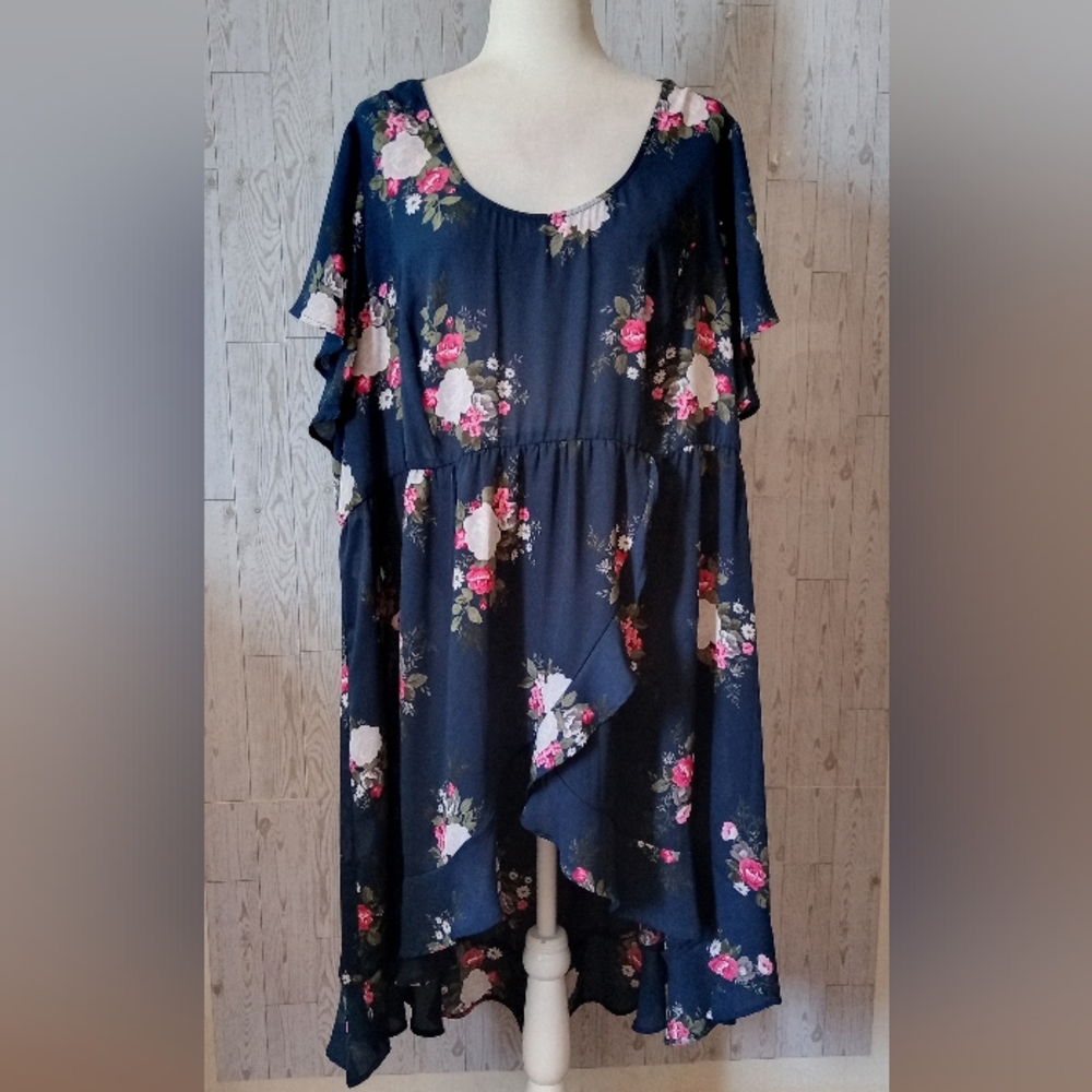 torrid Navy Floral High-Low Dress